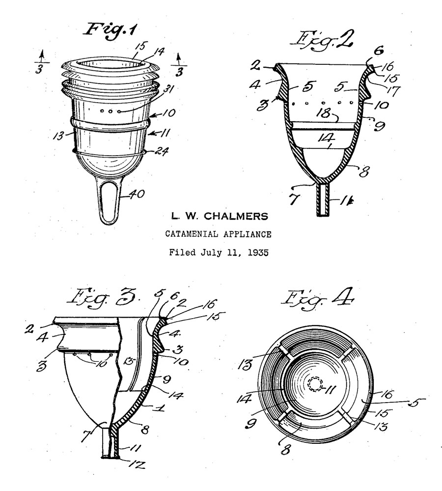 Leona Chalmers được xem là người phát minh ra chiếc cốc nguyệt san hiện đại, với cả hai phiên bản tái sử dụng và sử dụng một lần.